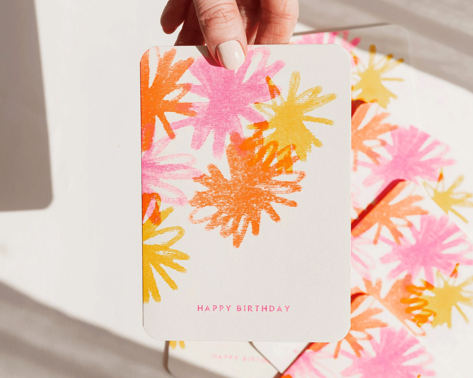 Felt handwritten card example